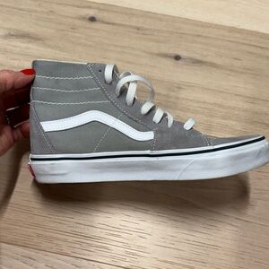 Vans Gray and White High-Top Sneakers